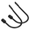 2Pcs Curtain Hook Aluminum Alloy U Shaped Cylinder Fixed Drapery Holdback for Home Office BedroomBlack