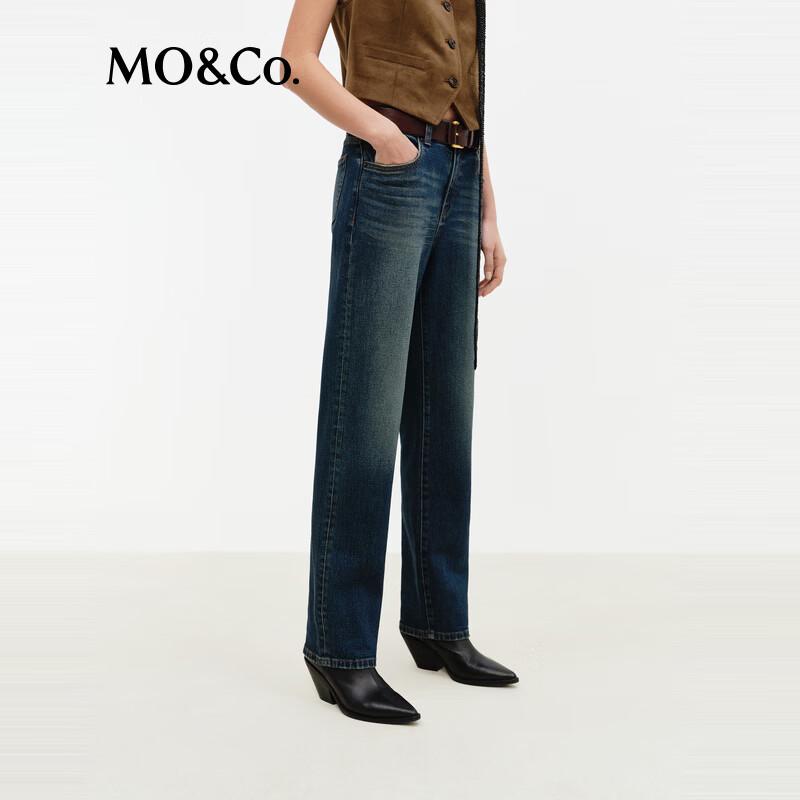 MO&Co. Women's Low-Waist Cropped Denim Jeans