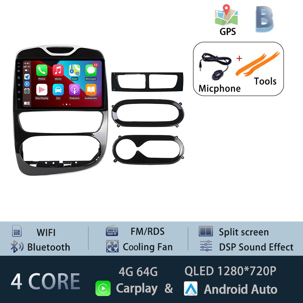 For Renault Clio 4 2012-2016 Carplay Car Radio Multimedia Video Player Android 15 Auto WIFI GPS Navigation DSP stereo BT tools