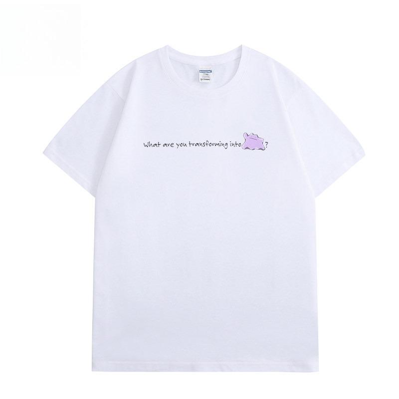 Pokémon Collaboration Tshirt  2026 Summer New Design  Sketch Style  Pikachu Gengar Mewtwo Eevee Short Sleeve Shirt Top