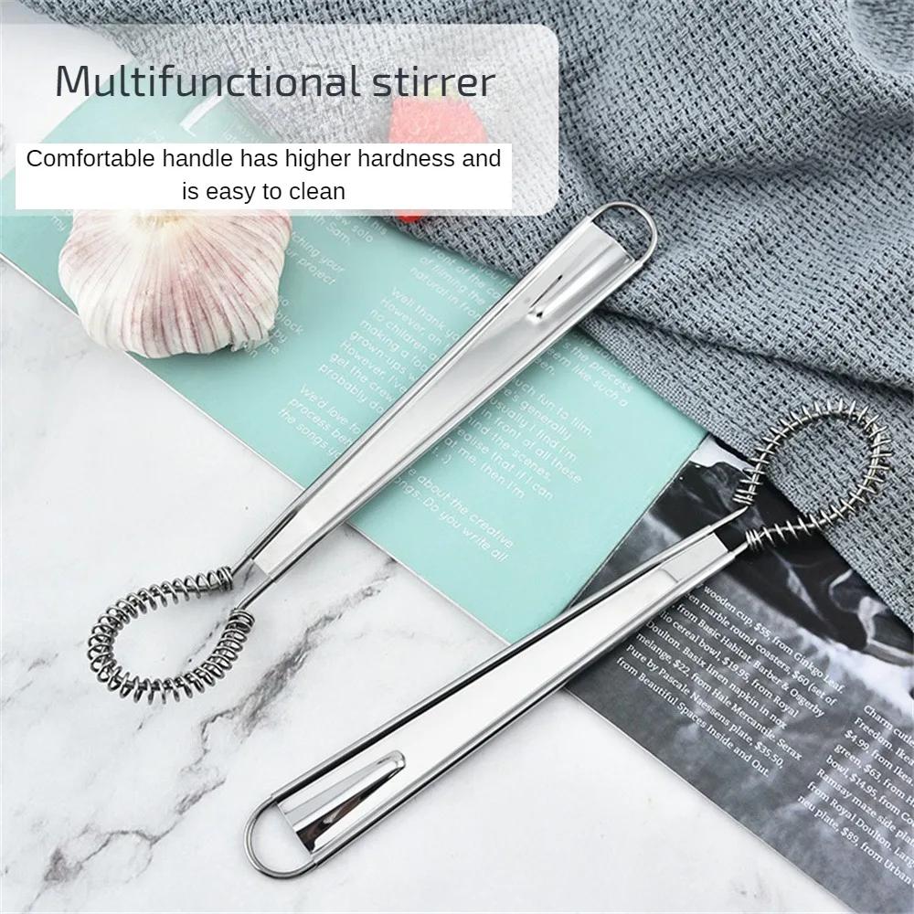 1PC 20cm Stainless Steel Magical Hand Held Spring Whisk Mini Kitchen Eggs Sauces Mixer Kitchen Gadgets Accessories