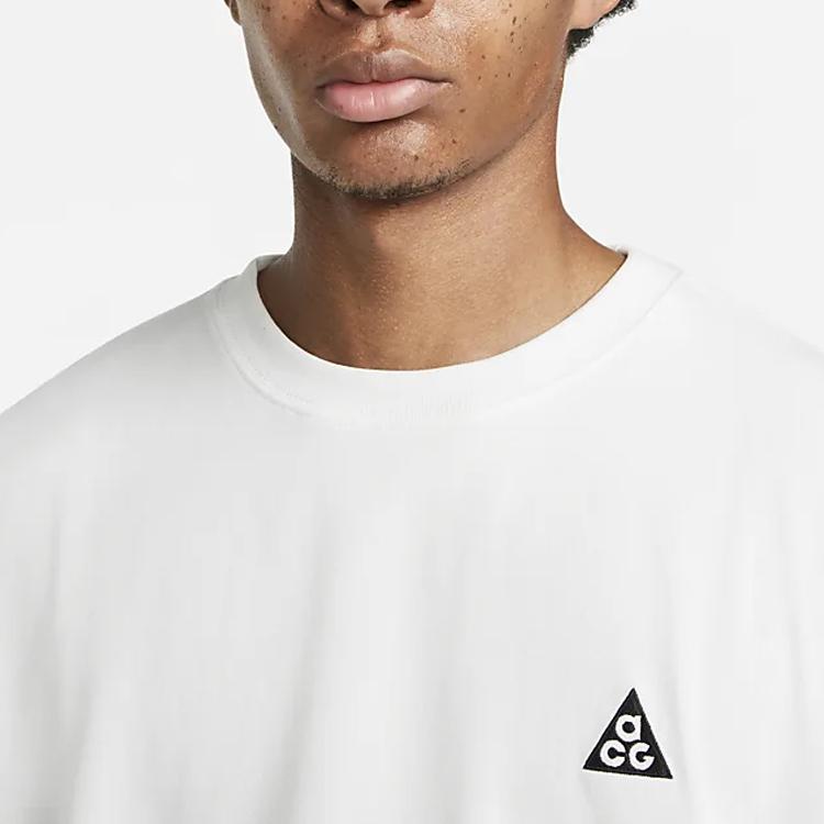 Nike ACG Solid Logo Sport Crew Neck Short Sleeve T-Shirt Men Tops White DJ3642-121