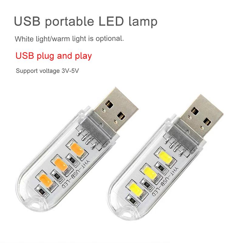 

Мини портативный Usb 3 привел ночник мощностью 3000K-7000K лампы 5V для ноутбука