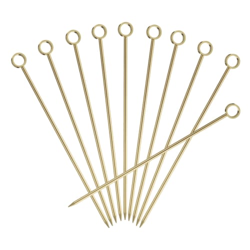 

uxcell Reusable Long Martini Toothpicks, Stainless Steel Metal Cocktail Picks, Fruit Sticks, Cocktail Skewers for Party Drinks and Appetizers, 108mm,