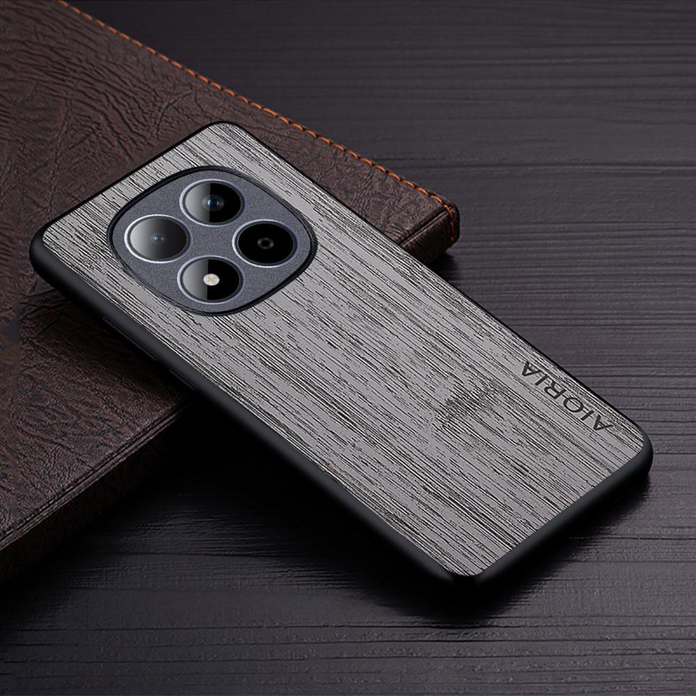 Case for Xiaomi Poco M8 M7 M6 Pro 5G 4G Funda Bamboo Wood Pattern Leather Phone Cover Luxury Coque for Poco M8 Pro Case Capa