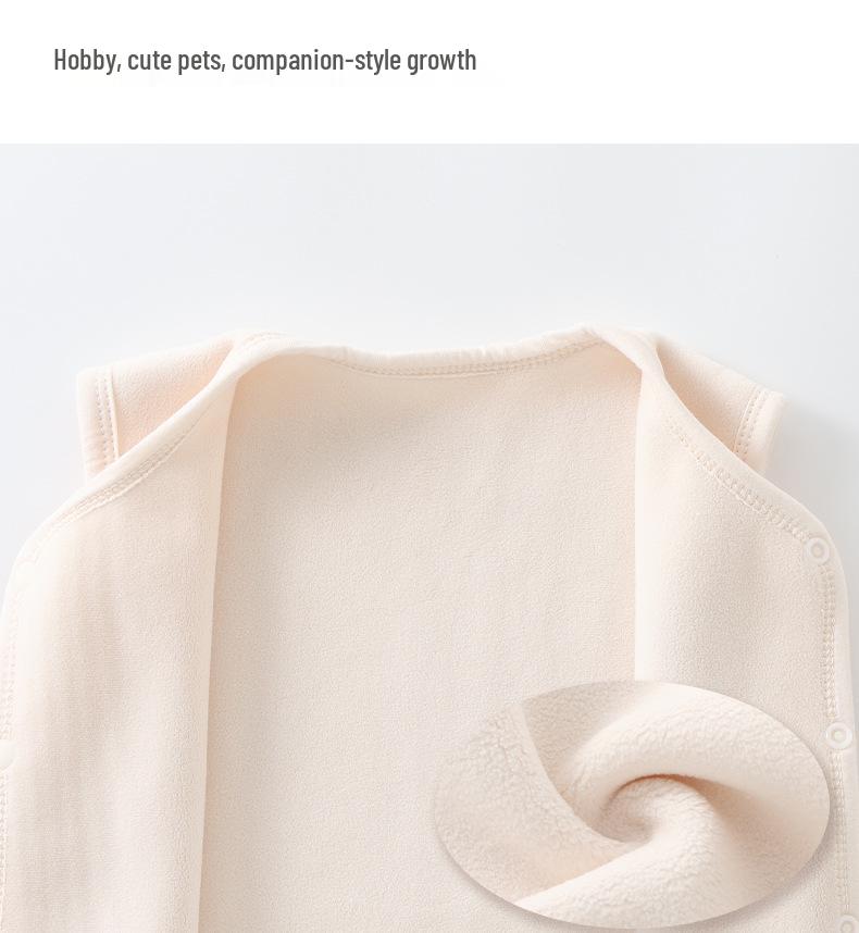 Vestă Coral Fleece Căptușită cu Fleece pentru Bebeluși, Băieți și Fete - Îmbrăcăminte Exterioară Caldă pentru Toamnă/Iarnă