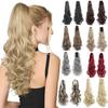 Extensão de Rabo de Cavalo 26 Polegadas Presilha de Garra Extensão de Rabo de Cavalo Longo Ondulado Extensões de Rabo de Cavalo para Mulheres Aplique Sintético Fofo Natural para Uso Diário