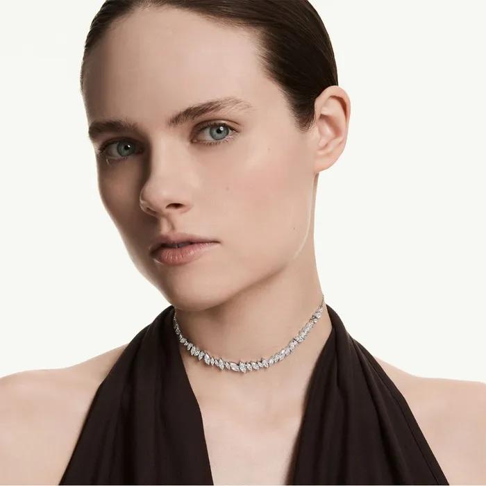 Mesmera Rhodium Choker Necklace 5755905