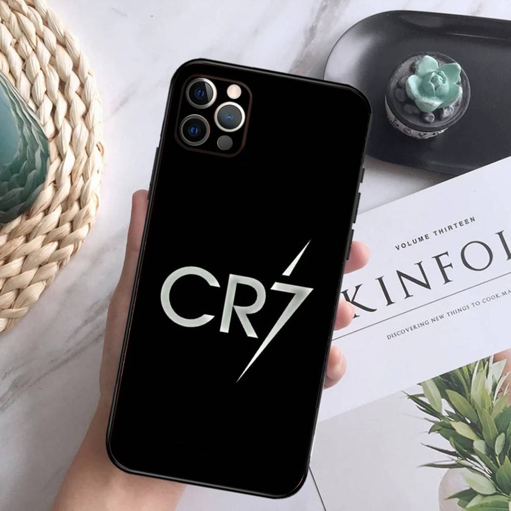 Fotbalový C-CR7 R-RonaldoS-S Kryt na telefon Pro iPhone 16,15,14,13,12 Mini 11 Pro XR,X,XS,MAX 7,8 Plus Silikonový Kryt Měkký Černý