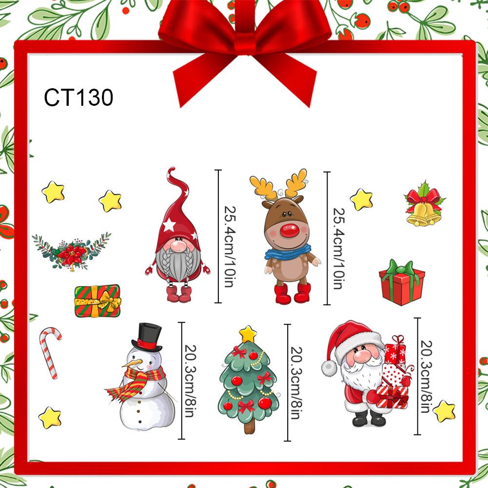 2024 Christmas Cartoon Magnet Fridge Stickers Christmas Tree Santa Elk Snowman Kitchen Fridge Wall Stickers Xmas Decoration