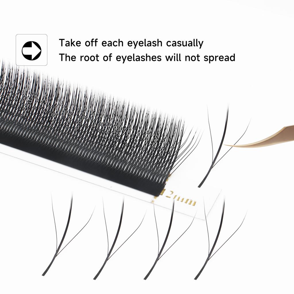 XIUSUZAKI L/LU/M Schwung YY 3D 4D 5D W Wimpernverlängerungen Weiche Natürliche W Wimpernverlängerungen Vorgefertigte Volumenfächer Falsche Wimpern Shop
