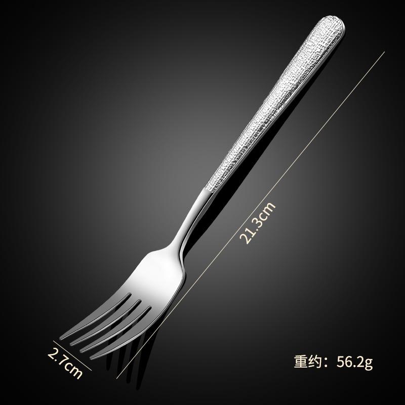 304 stainless steel spoon tableware elegant star diamond cloth crack western food steak knife fork spoon dessert spoon