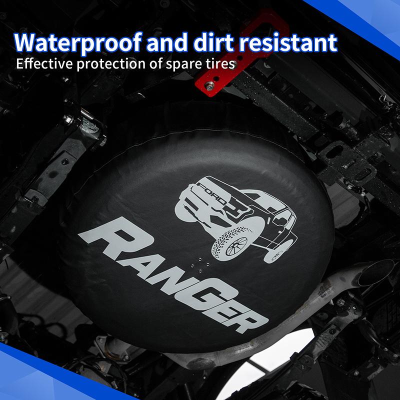Skydd för reservdäck för Ford Ranger Stänkskydd Dammskydd Dräneringshål Modifiering Uppgraderingstillbehör