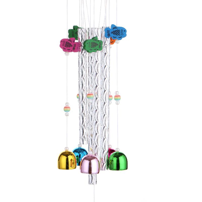 Colorful Metal Wind Chimes Wooden Top Hanging Decor With Flower Beads Wind Chime For Home Garden Patio Terrace Decor Wind Chimes