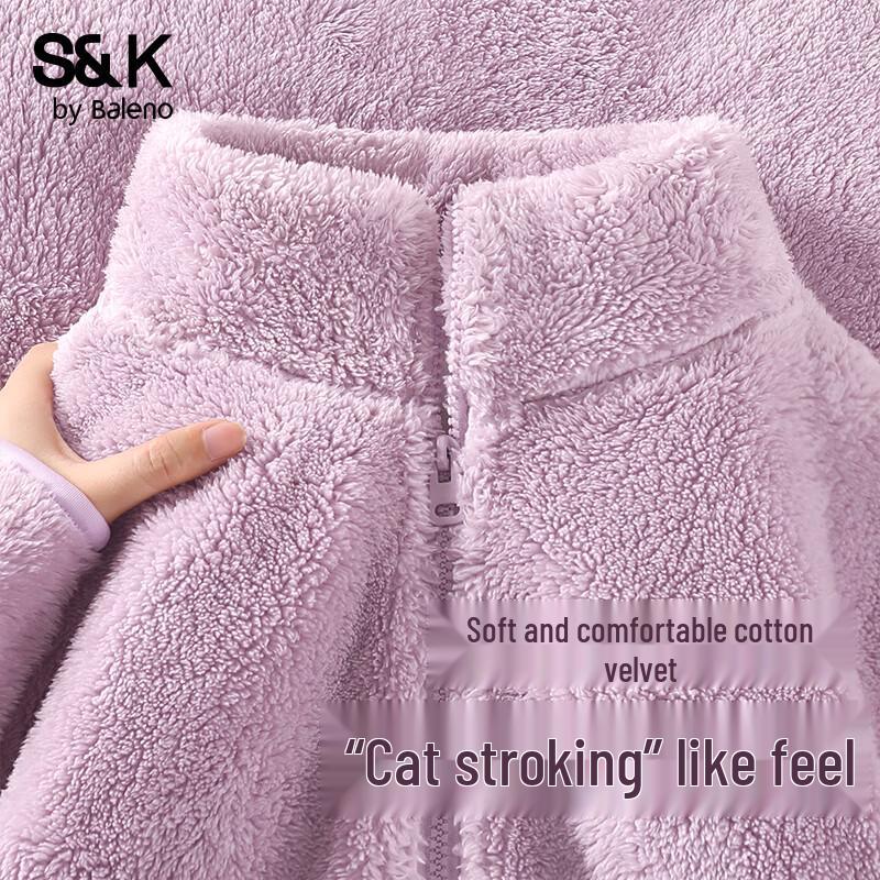 

Baleno S&K Women s Fleece Stand Collar Cardigan Jacket L