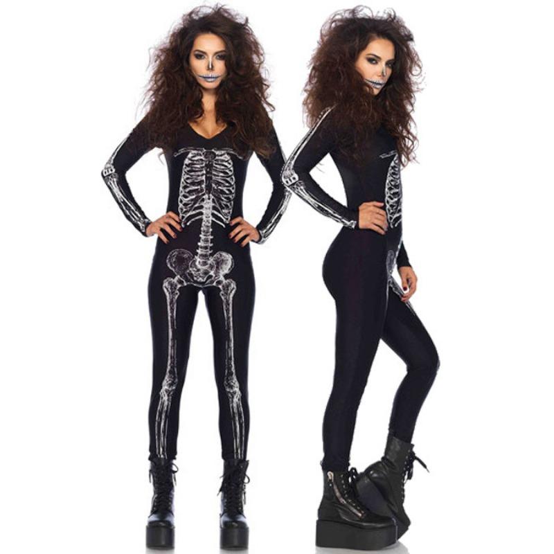 Halloween Dress Print Ghost Bride Cosplay Costume Bar Ghost Festival Masquerade Ball Stage Dress Cosplay