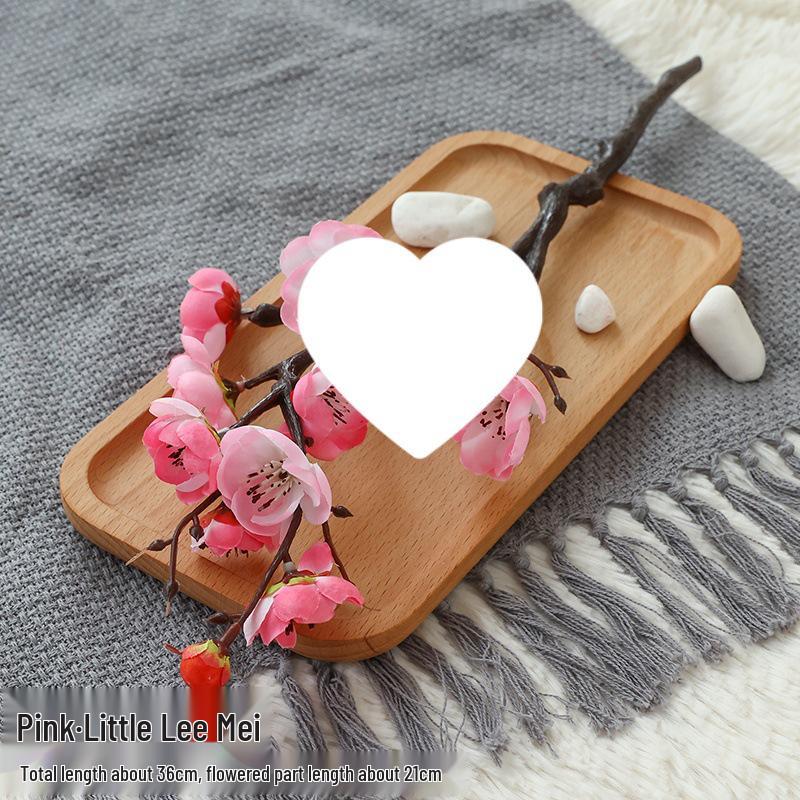 Artificial Plum & Peach Blossom Bonsai: Dried Flower Arrangement for Indoor Decoration