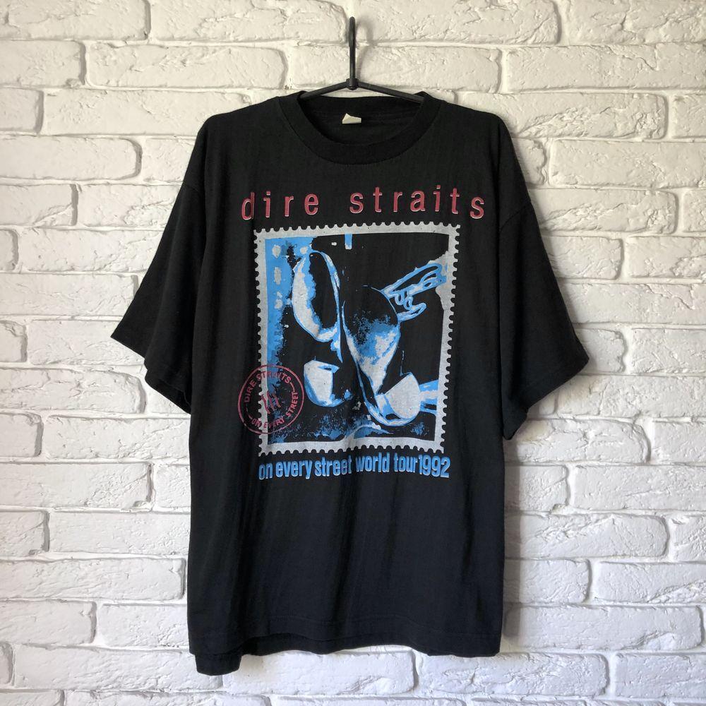 

Dire Straits 1992 Band On Every Street Tour Black Unisex Shirt Vtg S5XL KH12645 Unisex T-Shirt S