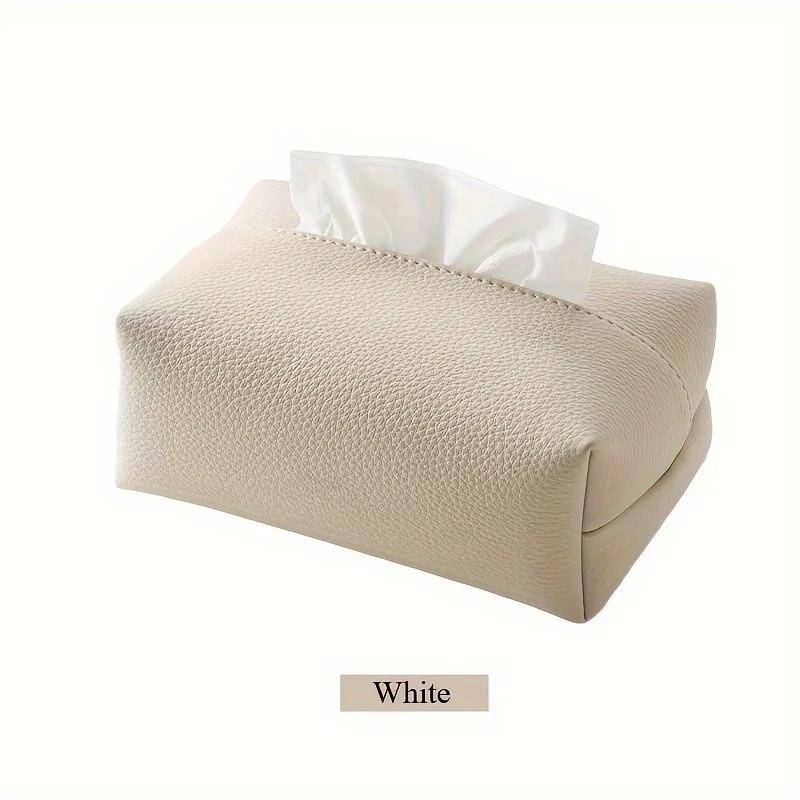 Artificial Leather Tissue Box - Modern Square Design, Perfect for Bathrooms, Durable Artificial Leather Box, Bathroom Decoration