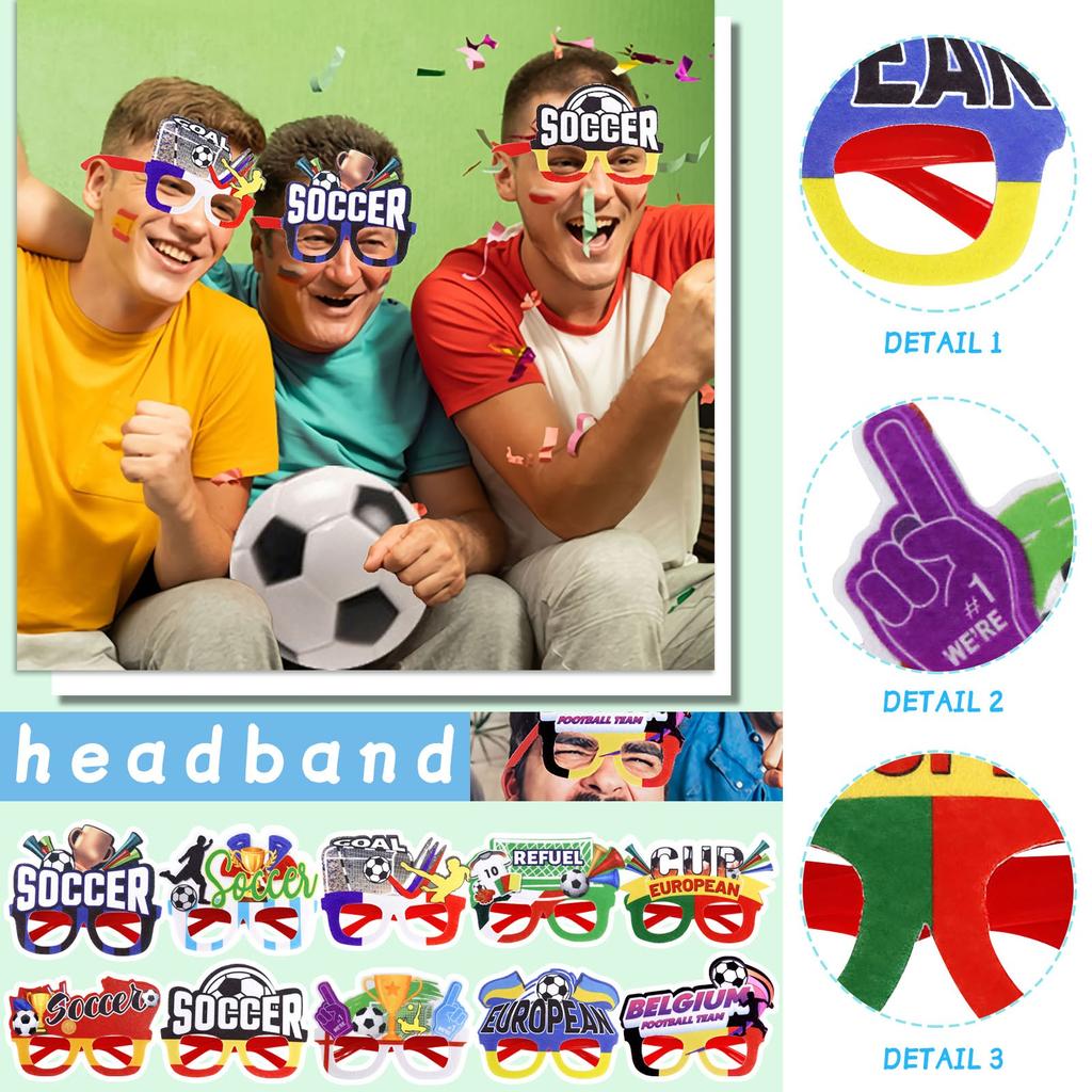 Boosting Props, Football Themed Glasses, Fan Supplies, Photography Glasses Frames