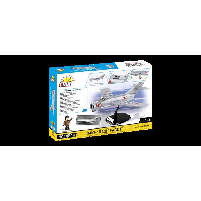 Maquette - cobi - 2416 - mig-15 nato code "fagot" - 504 pièces - plastique - à monter soi-même