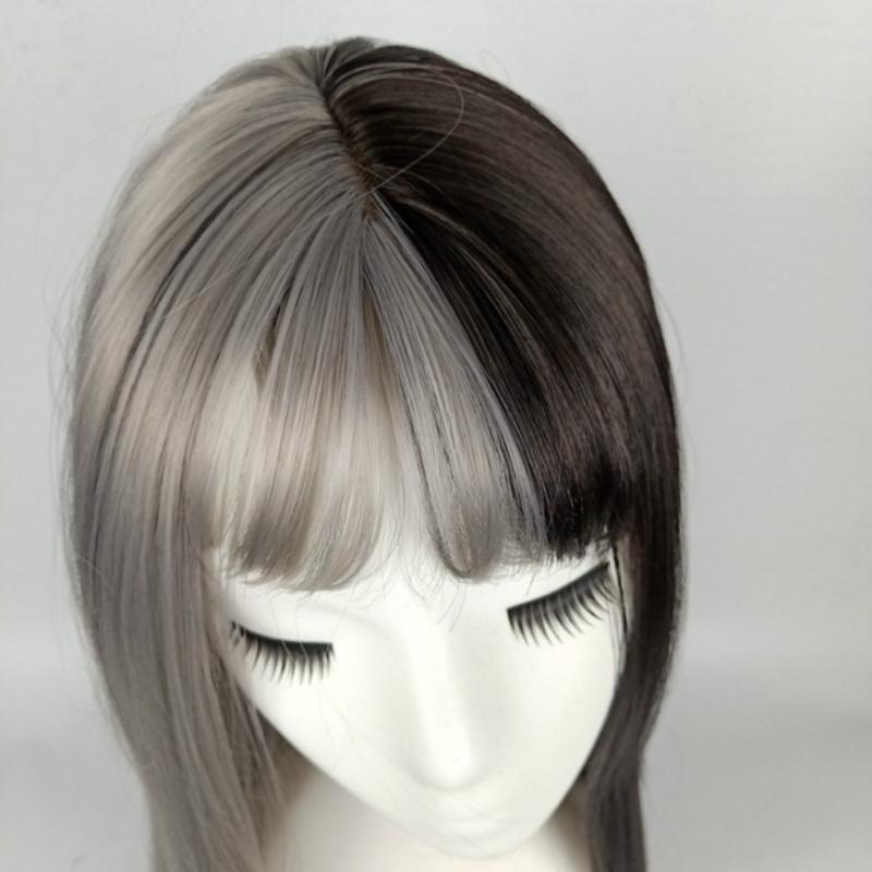 Super Cool Mixed Color Long Straight Hair for Women Sexy Fashionable Heat-resistant Wig Girls Cute and Niche Cosplay Wig Props