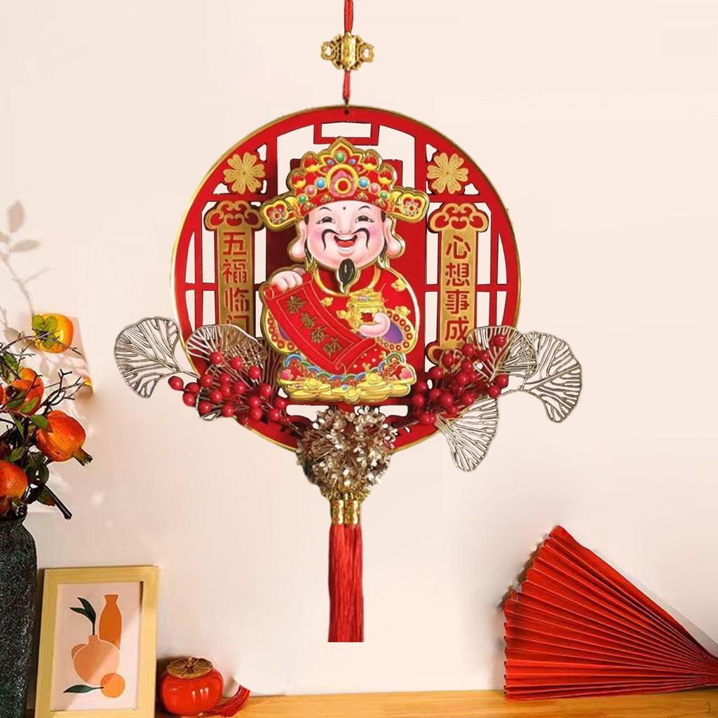 Festive Hanging God of Wealth Decoration for Year Celebrations