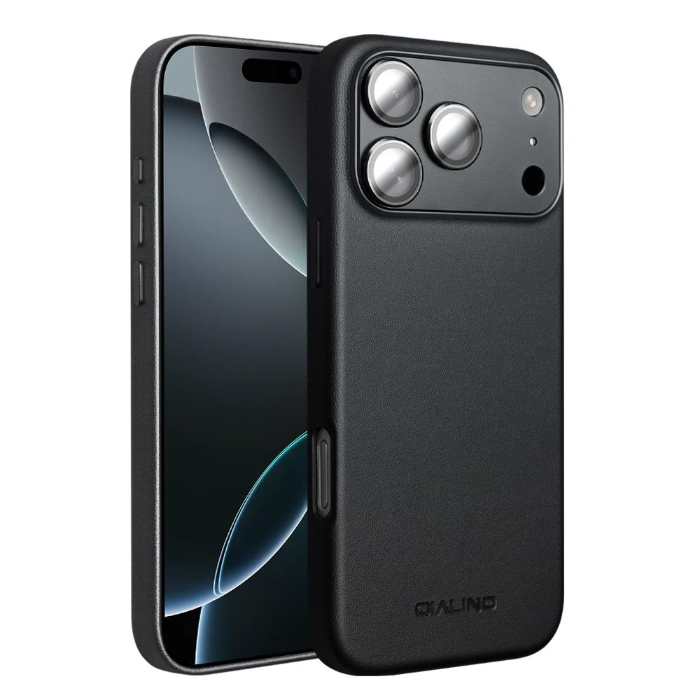QIALINO For iPhone 17 Pro Max Case PC+Silicone Phone Cover Compatible with MagSafe A