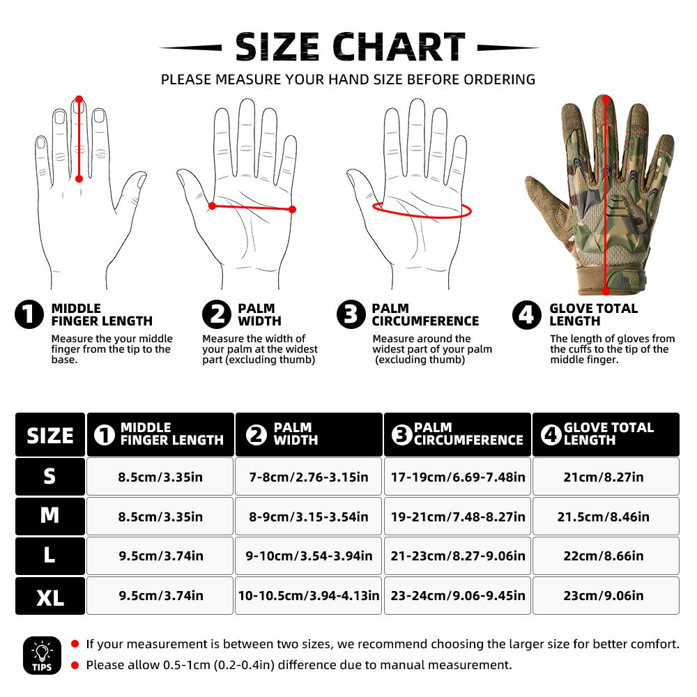 Camo Gloves Men Outdoor Hunting Hiking Climbing Sports Camping Combat Anti-skid Cycling Bike Full Finger Mittens Women