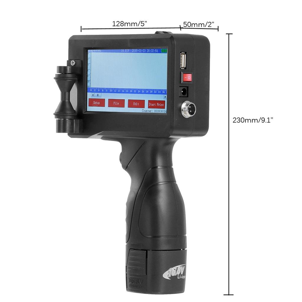 110-220V Ruční Inkoustová Tiskárna Hand Jet Pro Datum Expirace/Logo/Číslo Šarže/Sériové Číslo/Etiketu/Čárový Kód/QR Kód