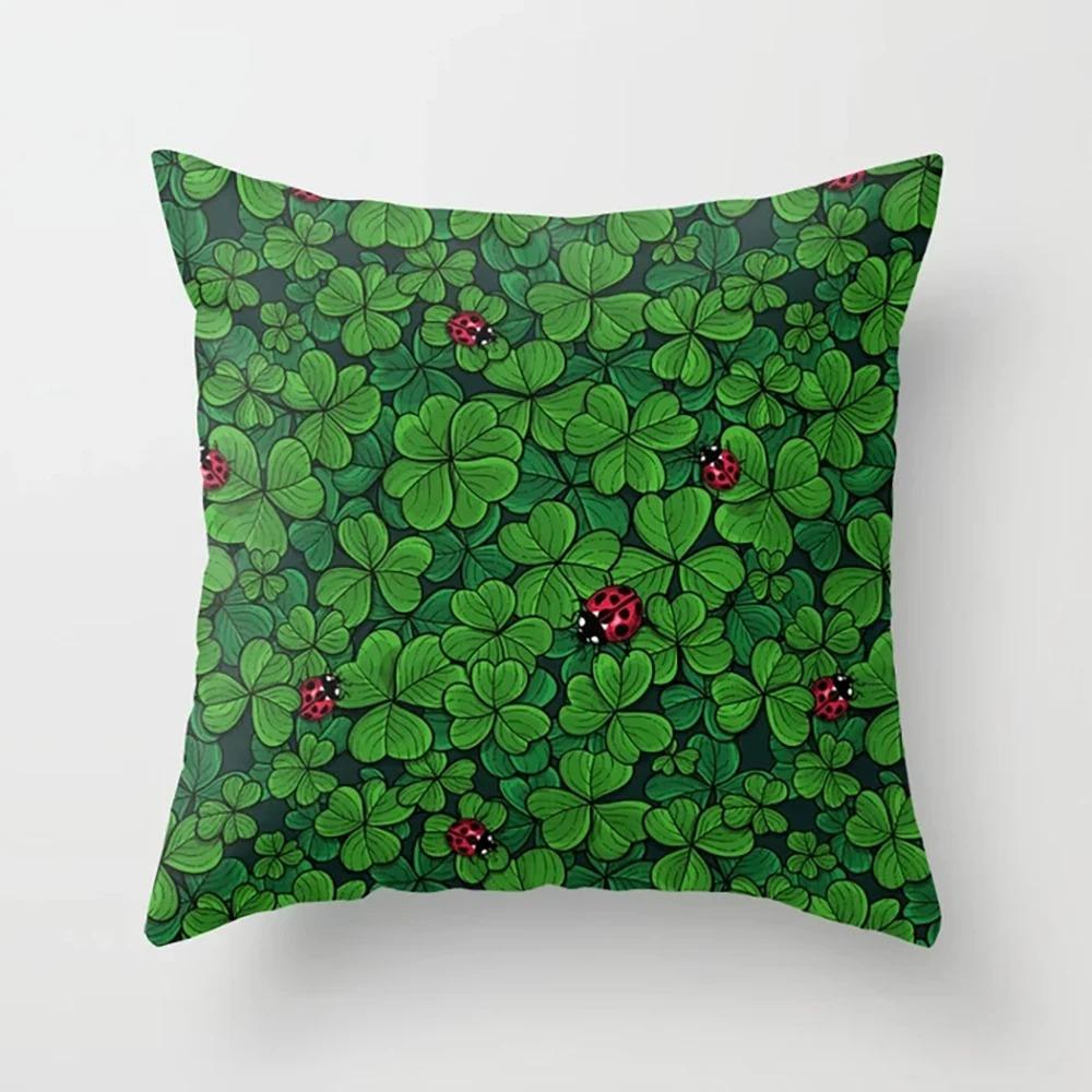 Green Plant Leaf Pillowcase Car Ornaments Office Living Room Home Pillowcase
