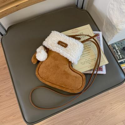 Single-shoulder Bag, Crossbody Bag, Women's Niche Design Plush Bag