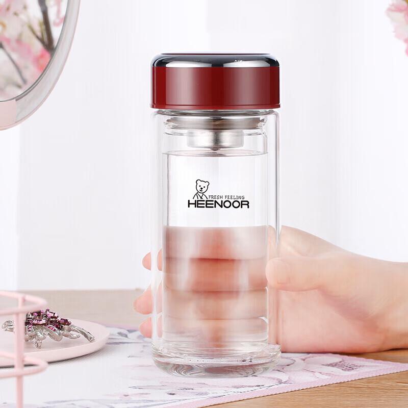 Xeno Double Wall Glass Tea Infuser Mug