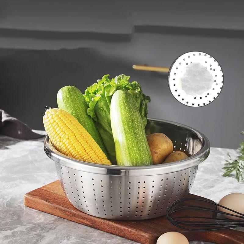 ZISIZ Stainless Steel Mixing and Draining Bowl Set