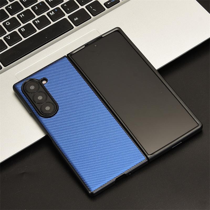 For Samsung Galaxy Z Fold6 5G Case Luxury PU Leather Hard PC Plastic Protection Cover Capa for Galaxy Z Fold 5 4 3 2 1 5G Funda