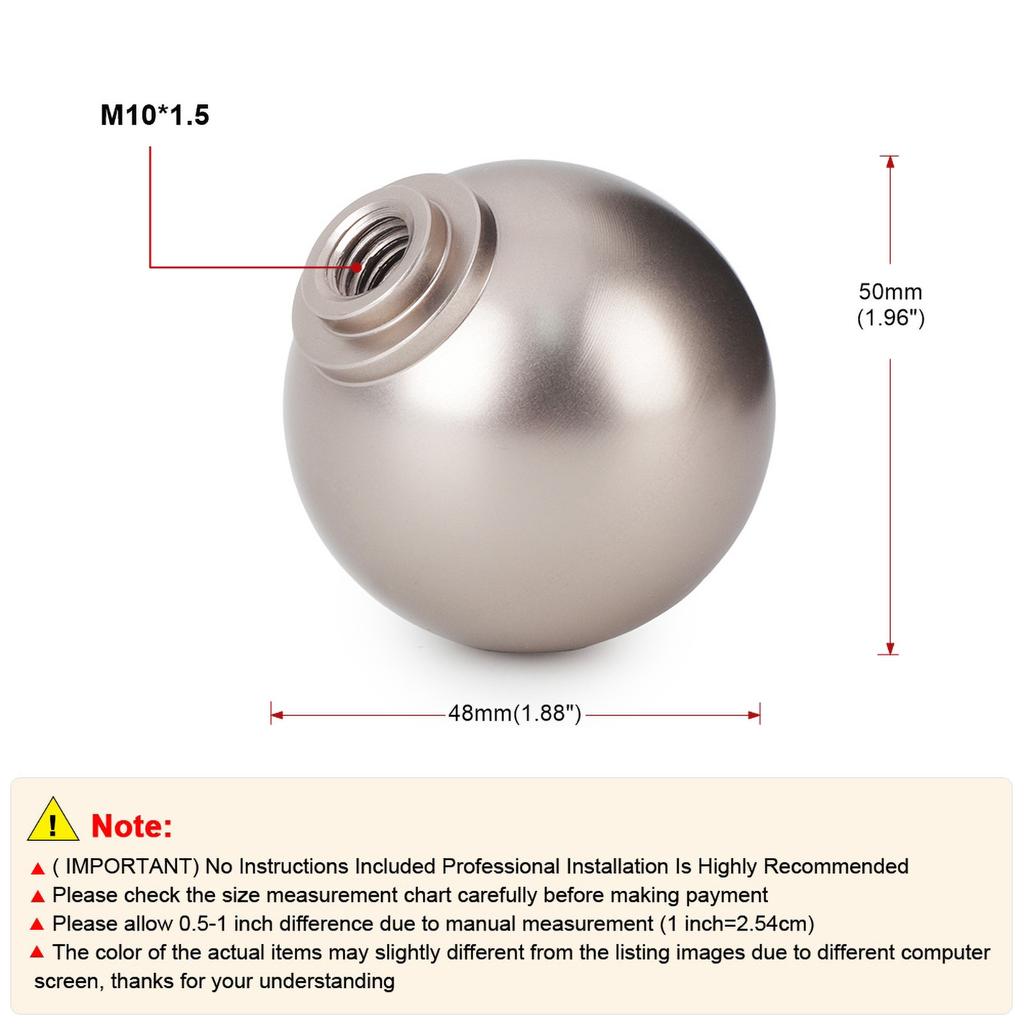 5/6 Speed Car Gear lever Knob Aluminum Matte Ball Shape M10*1.5 For Honda Civic g8 TYPE R EP3 FN2 City Fit FD2 DC2 DC5