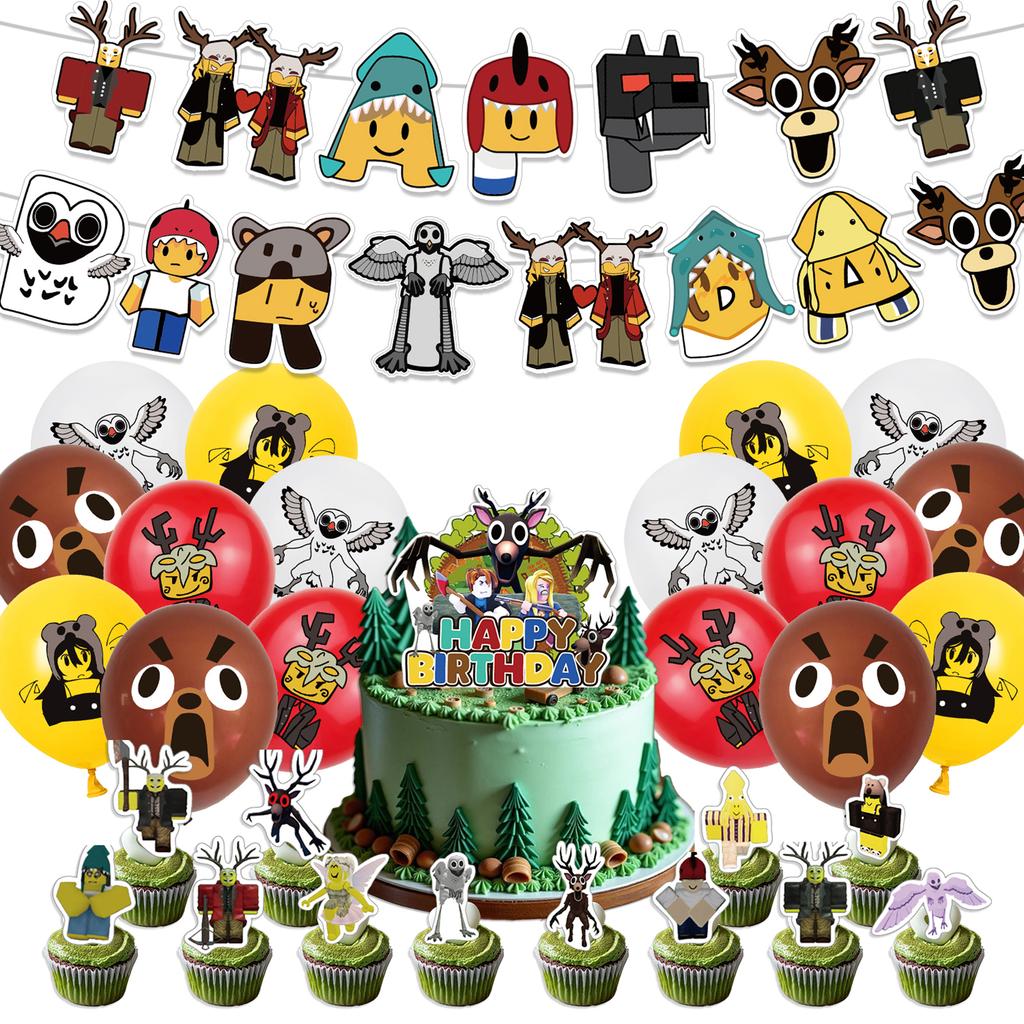 Birthday Theme Party Decoration Banner Flag Balloons Set