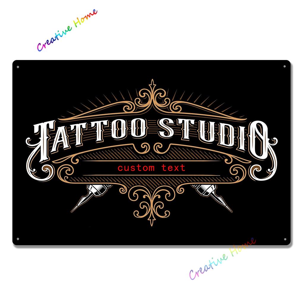 DORA Tin Sign Vintage Poster Tattoo Studio Name Of Company Tin Sign Metal Plaque Shop Bar Pub Coffee Shop Wall Decoration Vintage Metal Plate