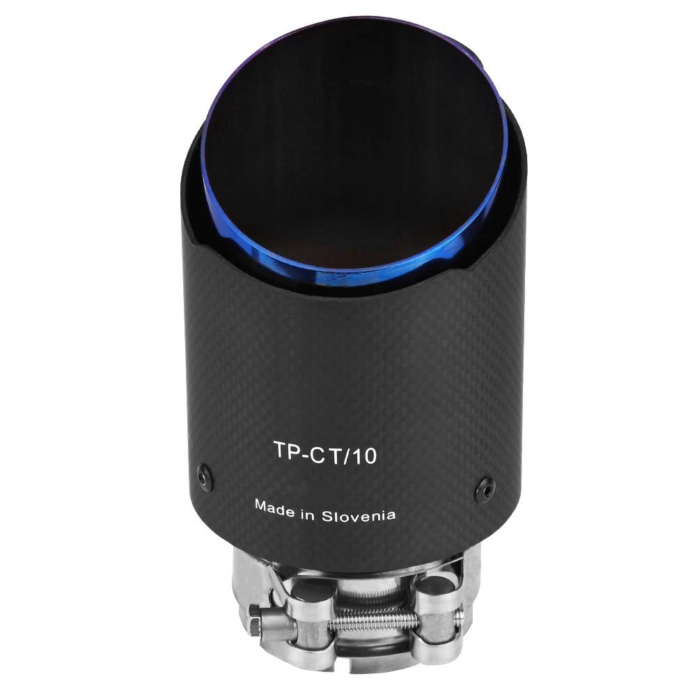 Universal Carbon Fiber Style Car Exhaust Muffler Tip - Smoother Exhaust, Increased Power, Elegant