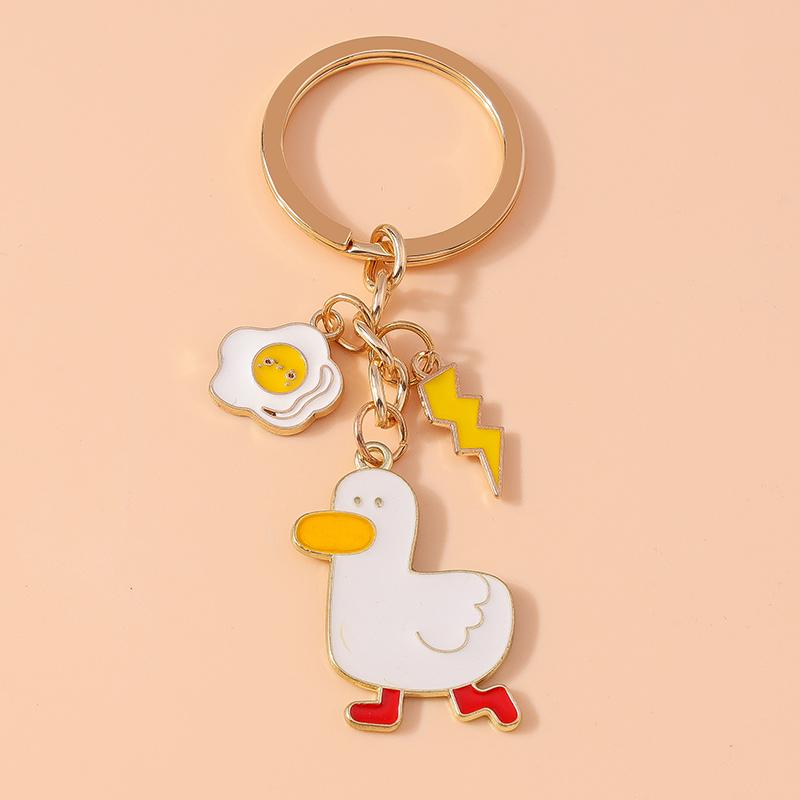Cartoon Animal Dog Keychain Enamel Love Heart Charms Keyrings for Car Key Souvenir Gifts for Women Men Handbag Key Chains