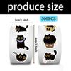 Adorable Haunted Kitten Theme Sticker Pack 500 Sheets Safe Removable Wall Decals For DIY Crafts School Activities Black Cats Party