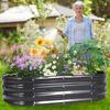 Galvanized Raised Garden Bed Outdoor 4x2x1FT 2 Pack Metal Garden Planter Box with Safety Edging Gloves for Gardening Vegetables