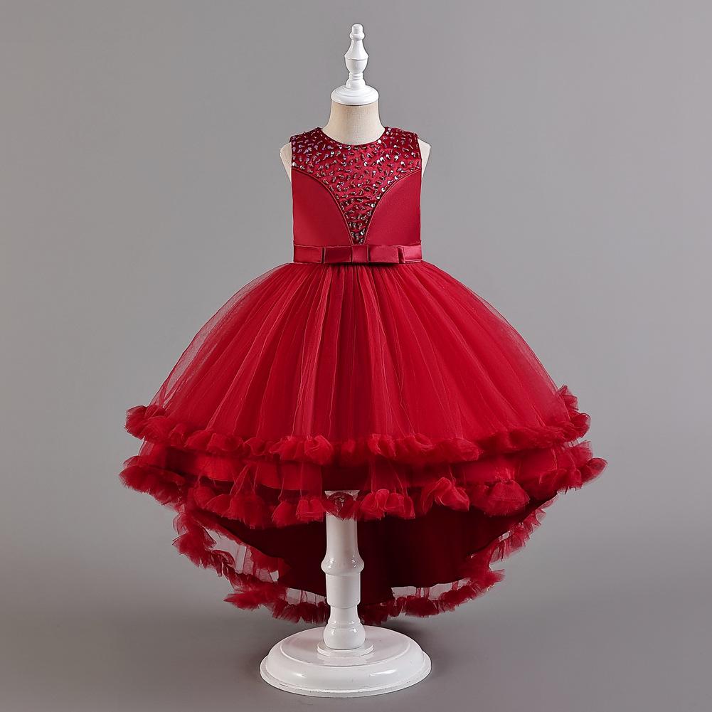 

Платья для девочек Платья принцессы с хвостом для девочек Платья для девочек, выступающих на пианино Платья-пончо на Рождество 120cm зелёный