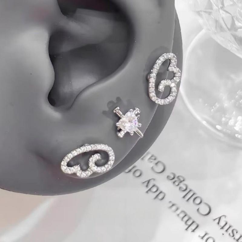 

3/4Pcs Vintage Fashion Luxury Shining Angel Wings & Cross Earrings For Women And Couples Personality Ear Studs Jewelry Gifts A2