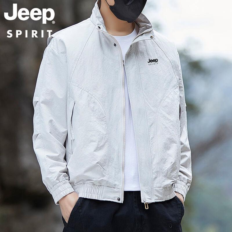 JEEP SPIRIT Men s Stand Collar Casual Workwear Jacket M
