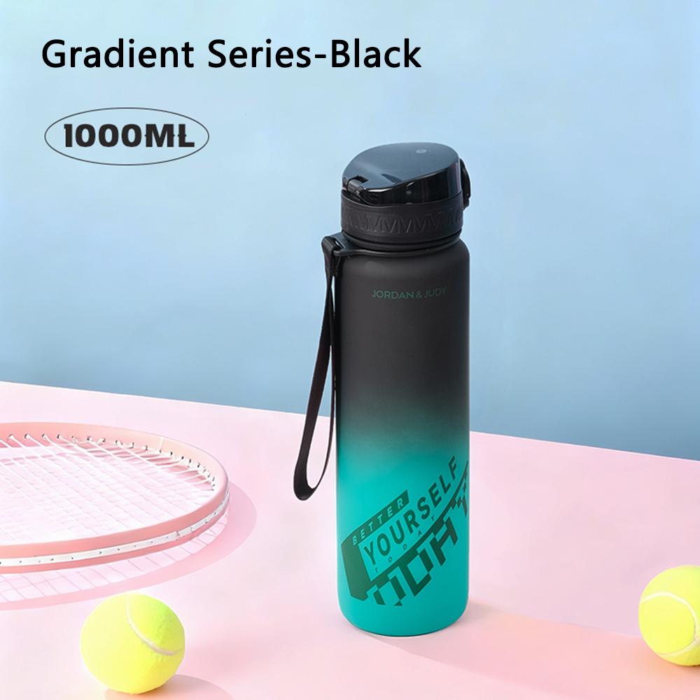 1000ML Large Capacity Sports Bottle, Outdoor Travel Gym Jugs Water Bottle with Straw for Sport, Gym, Running, School
