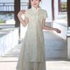Girls' Chinese Style Evening Dress - Summer Cheongsam for Performances and Birthdays.