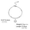 Titanium Steel Double Layer Bracelet with Hollow Snowflake Pendant Christmas Gift Fashion Trendy Jewelry Accessory