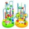 Wooden Roller Coaster Educational Circle Toy Colorful Bead Maze Toy Cartoon Small Beaded Toys