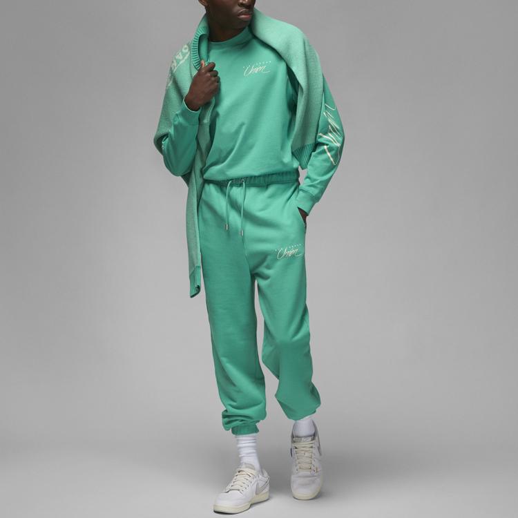 Jordan X Union MJ L/S Tee (Asia Sizing) Kinetic Green/White Men Streetwear DV7342-370